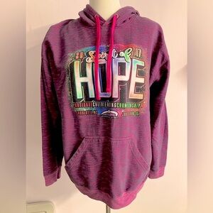 Pullover Hoodie, Women’s L, Pink/Purple, National Cheerleading